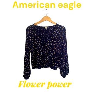 American eagle flower blouse